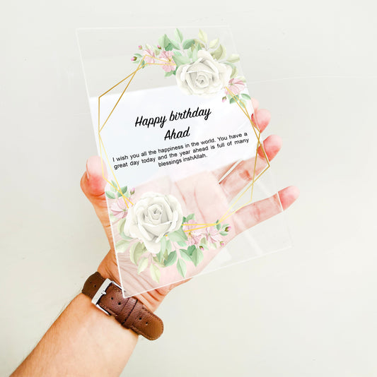 Personalized Acrylic Birthday Plaque 12