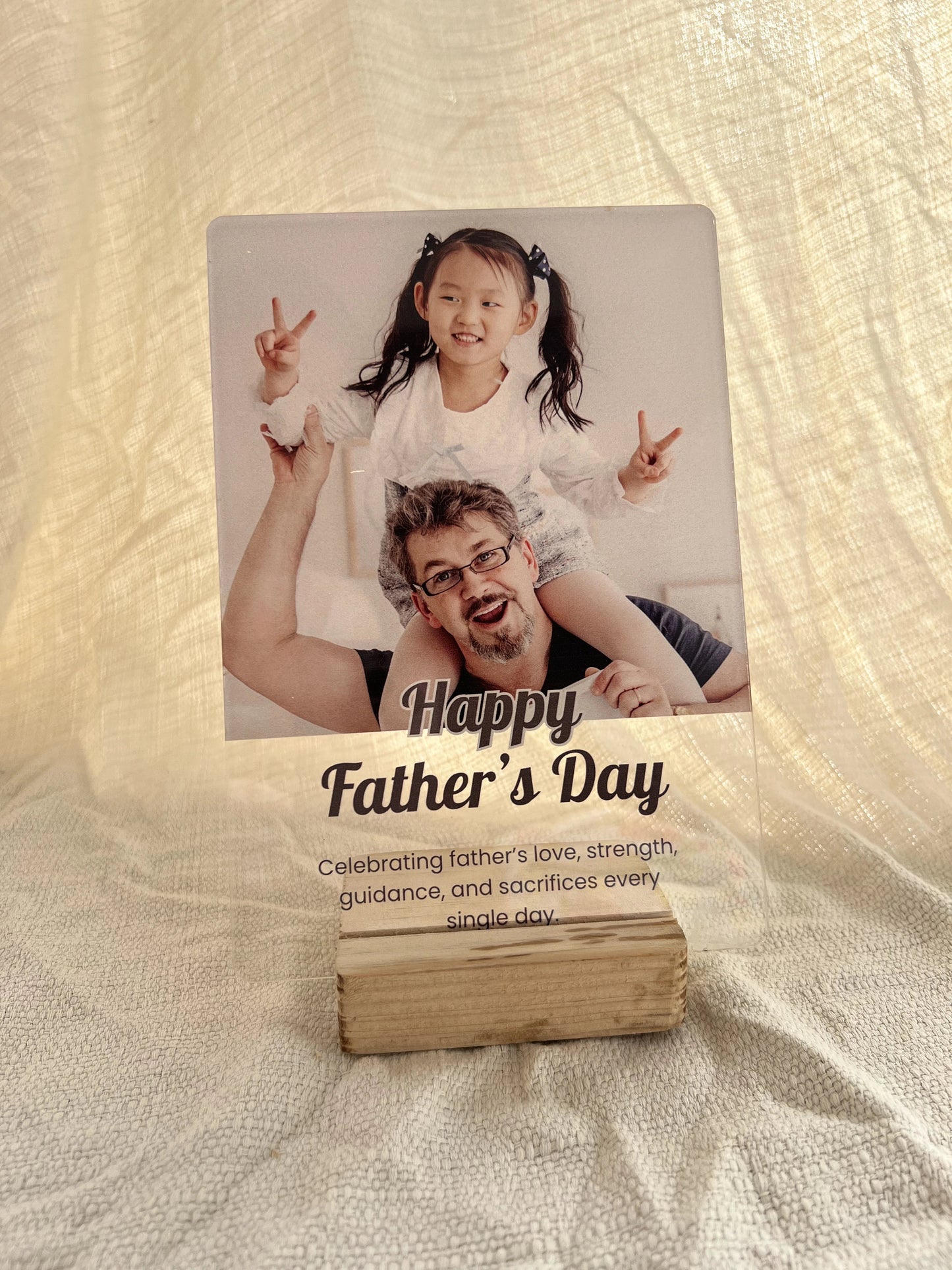 Celebrating Dad – Happy Father's Day Custom Photo Acrylic Frame