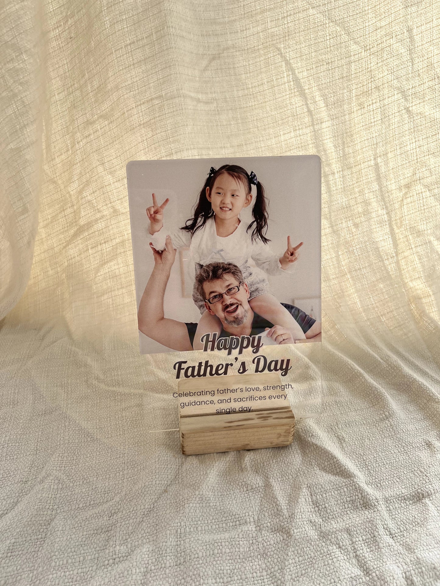 Celebrating Dad – Happy Father's Day Custom Photo Acrylic Frame