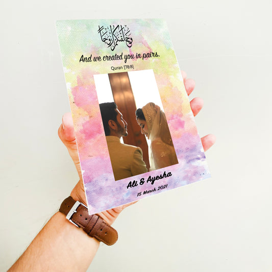 Custom Acrylic Nikkah Mubarak Plaque 5