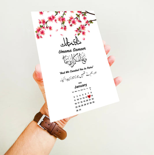 Custom Acrylic Wedding Calendar 2