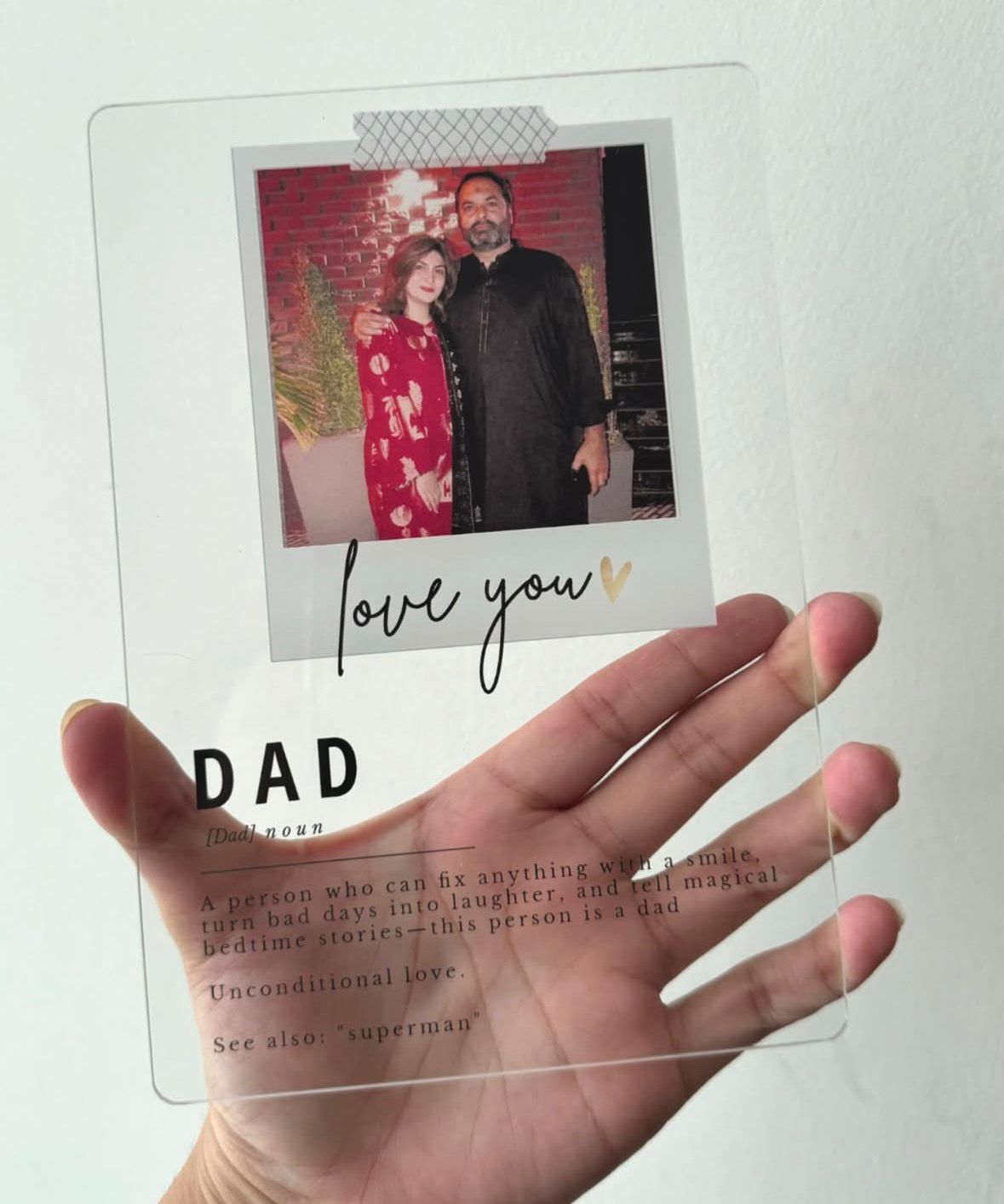 Love You Dad – Personalized Polaroid Acrylic Plaque