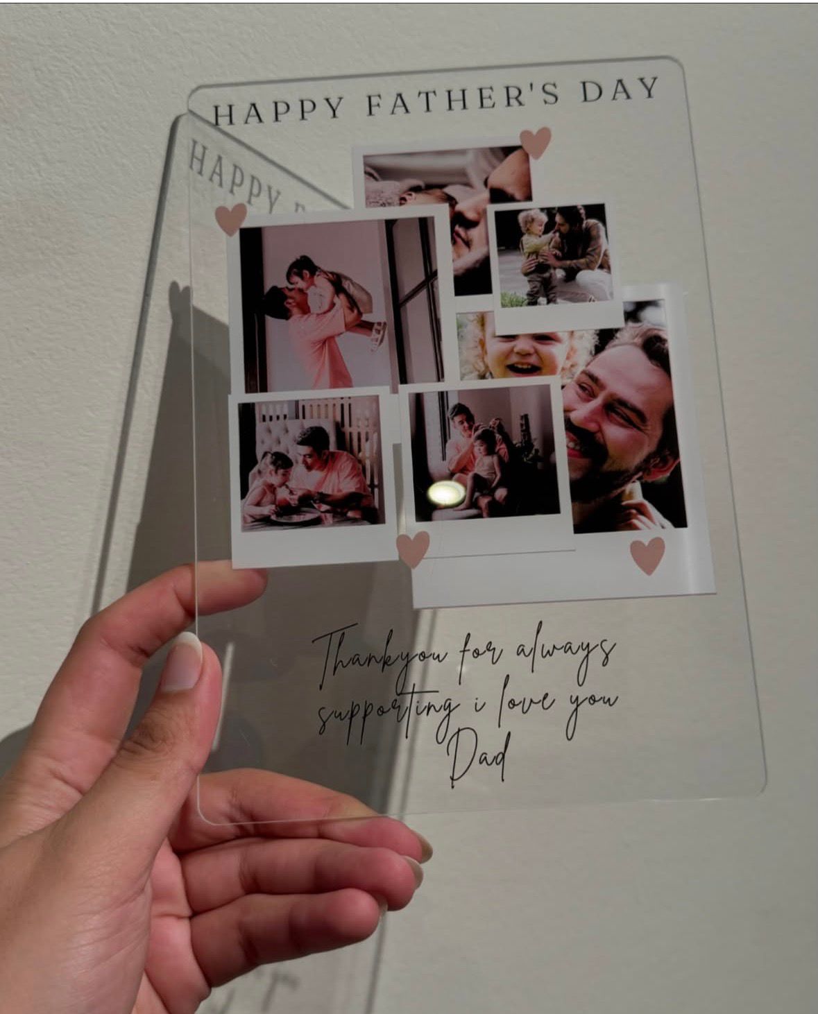 For Dad – Personalized Photo Collage Acrylic Plaque with Custom Message