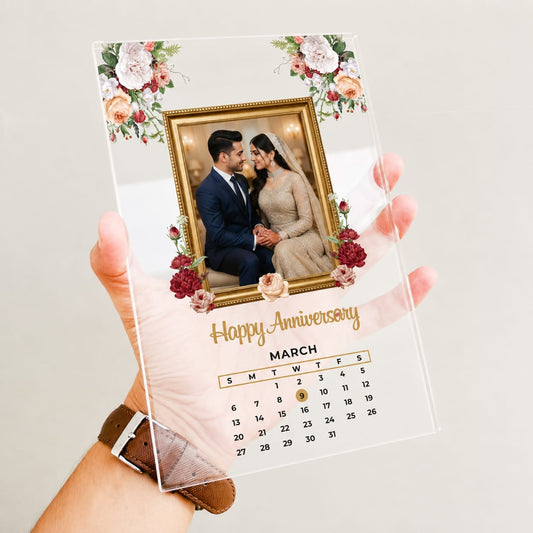 Acrylic Nikkah Mubarak Calendar Plaque 5