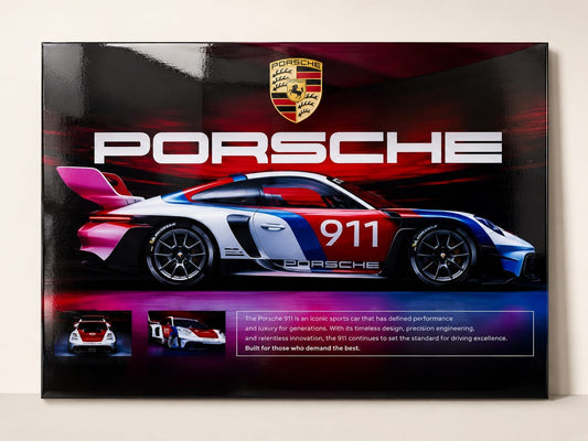 Porsche 911 GT3 Blue & Gold Aesthetic Frame