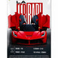 Ferrari F40 Supercar Vintage Specification Frame