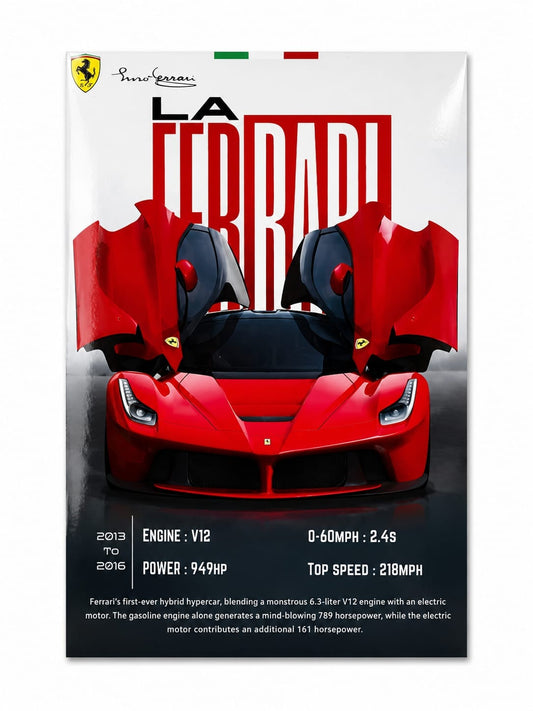 Ferrari F40 Supercar Vintage Specification Frame